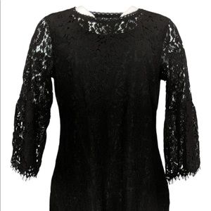 Beautiful black lace top NWOT